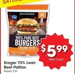 Kroger Kroger 73% Lean Beef Patties offer