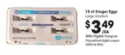 Kroger 18 ct Kroger Eggs offer