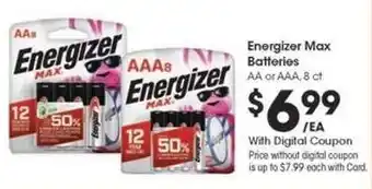 Kroger Energizer Max Batteries offer