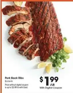 Kroger Pork Back Ribs offer