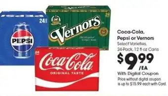 Kroger Coca-Cola, Pepsi or Vernors offer