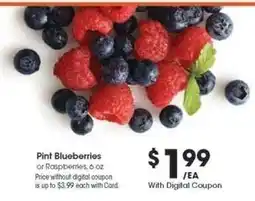 Kroger Pint Blueberries or Raspberries offer