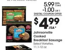 Kroger Johnsonville Cooked Breakfast Sausage offer