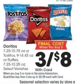 Kroger Doritos, Tostitos, Ruffles offer