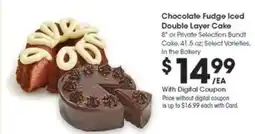 Kroger Chocolate Fudge Iced Double Layer Cake offer