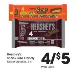 Kroger Hershey's Snack Size Candy offer