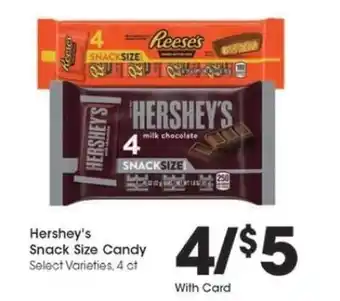 Kroger Hershey's Snack Size Candy offer