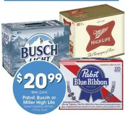 Kroger Pabst, Busch or Miller High Life offer