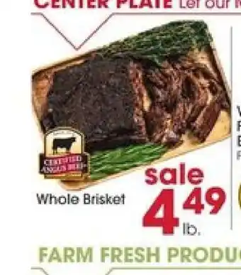 Giant Eagle Whole Brisket offer