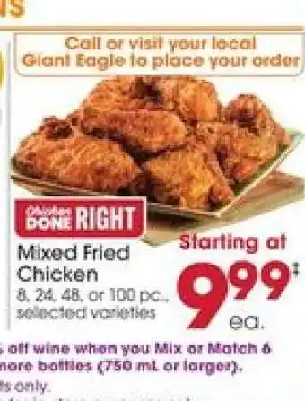 Giant Eagle Mixed Fried Chicken offer