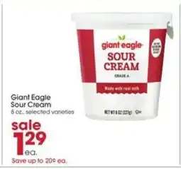 Giant Eagle Giant Eagle Sour Cream offer