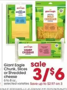 Giant Eagle Giant Eagle Cheese offer