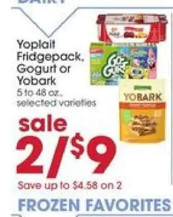 Giant Eagle Yoplait Fridgepack, Gogurt or Yobark offer