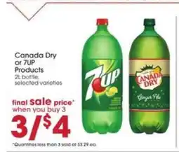 Giant Eagle Canada Dry or 7up Products offer