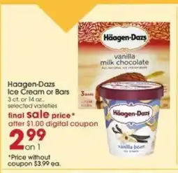Giant Eagle Häagen-Dazs Ice Cream or Bars offer