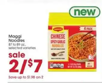 Giant Eagle Maggi Noodles offer