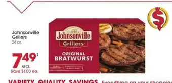 Giant Eagle Johnsonville Grillers offer