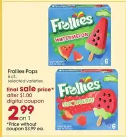 Giant Eagle Frollies Pops offer