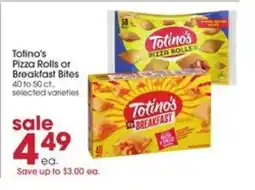 Giant Eagle Totino's Pizza Rolls or Breakfast Bites offer