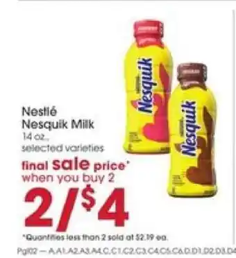 Giant Eagle Nestlé Nesquik Milk offer