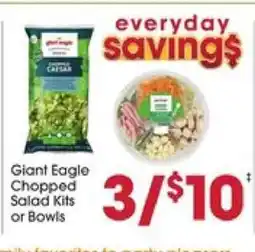 Giant Eagle Giant Eagle Chopped Salad Kits or Bowls offer
