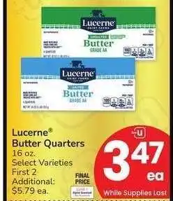 Albertsons Lucerne Butter Quarters - 16 oz. Select Varieties offer