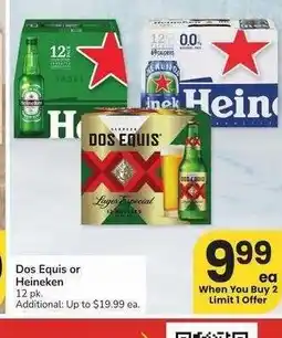 Albertsons Dos Equis or Heineken - 12 pk offer
