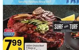 Albertsons USDA Choice Beef T-Bone or New York Steak - Bone-In, Value Pack offer