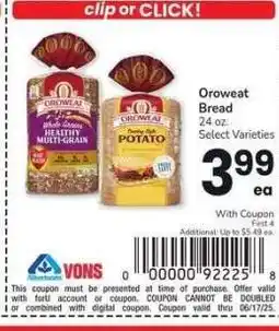 Albertsons Oroweat Bread - 24 oz. Select Varieties offer