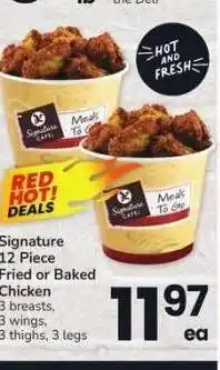 Albertsons Signature 12 Piece Fried or Baked Chicken - 3 breasts, 3 wings, 3 thighs, 3 legs offer