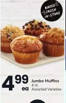 Albertsons JUMBO Muffins - 4 ct. Assorted Varieties offer