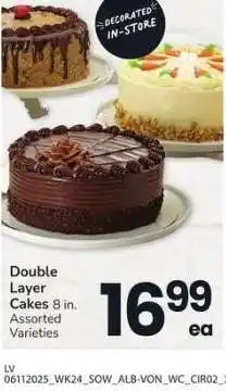 Albertsons Double Layer Cakes - 8 in. Assorted Varieties Decorated in-store offer