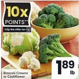 Albertsons Broccoli Crowns or Caulifower offer