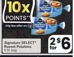 Albertsons Signature Select Russet Potatoes - 5 lb. bag offer