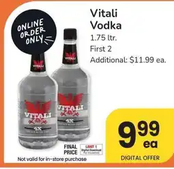 Albertsons Vitali Vodka - 1.75 ltr offer