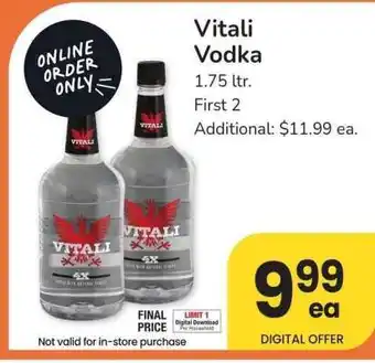 Albertsons Vitali Vodka - 1.75 ltr offer