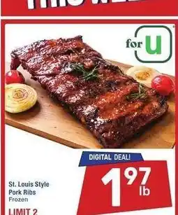 Albertsons St. Louis Style Pork Ribs - Frozen offer