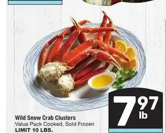 Albertsons Wild Snow Crab Clusters - Value Pack Cooked, Sold Frozen offer