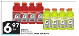 Albertsons Gatorade - 8 Pack, 20 oz., Select Varieties offer