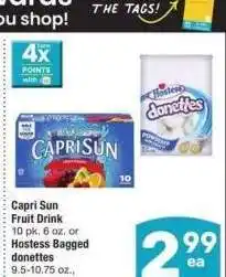 Albertsons Capri Sun Fruit Drink 10 pk. 6 oz. or Hostess Bagged donettes 9.5-10.75 oz. - Select Varieties offer
