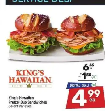Albertsons King's Hawaiian Pretzel Duo Sandwiches - Select Varieties offer