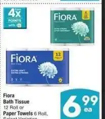 Albertsons Fiora Bath Tissue 12 Roll or Paper Towels 6 Roll - Select Varieties offer
