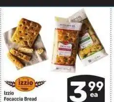 Albertsons Izzio Focaccia Bread - Rosemary or Sea Salt 11 oz offer