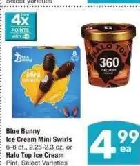 Albertsons Blue Bunny Ice Cream Mini Swirls 6-8 ct., 2.25-2.3 oz. or Halo Top Ice Cream Pint - Select Varieties offer
