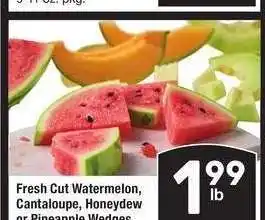 Albertsons Fresh Cut Watermelon, Cantaloupe Honeydew or Pineapple Wedges offer