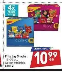 Albertsons Frito Lay Snacks - 15-20 ct., Select Varieties offer