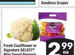 Albertsons Fresh Cauliflower or Signature SELECT Mini Sweet Peppers - 1 lb., Your Choice offer