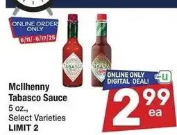 Albertsons McIlhenny Tabasco Sauce - 5 oz., Select Varieties offer