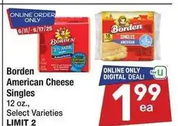 Albertsons Borden American Cheese Singles - 12 oz., Select Varieties offer