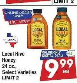 Albertsons Local Hive Honey - 24 oz., Select Varieties offer